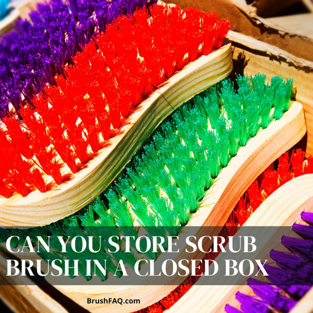 Can you Store Scrub Brush in A Closed Box
