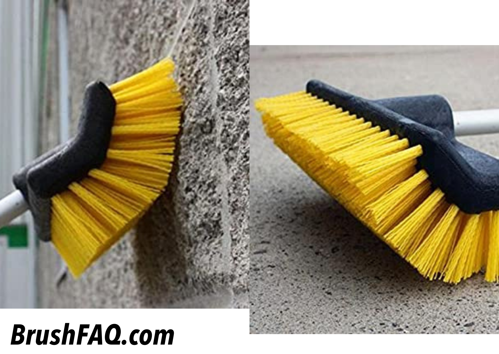 can you use a deck scrub brush on cement wall