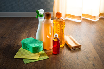 Gather supplies for natural hardwood floor cleaning